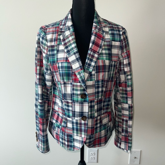 Talbots Patchwork Cotton Blazer Size 6 - Picture 1 of 7